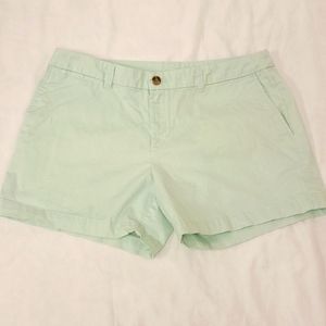 Faded Glory Daily Summer Shorts Cotton Sea Foam Mint Green 5" Inseam Women's 16